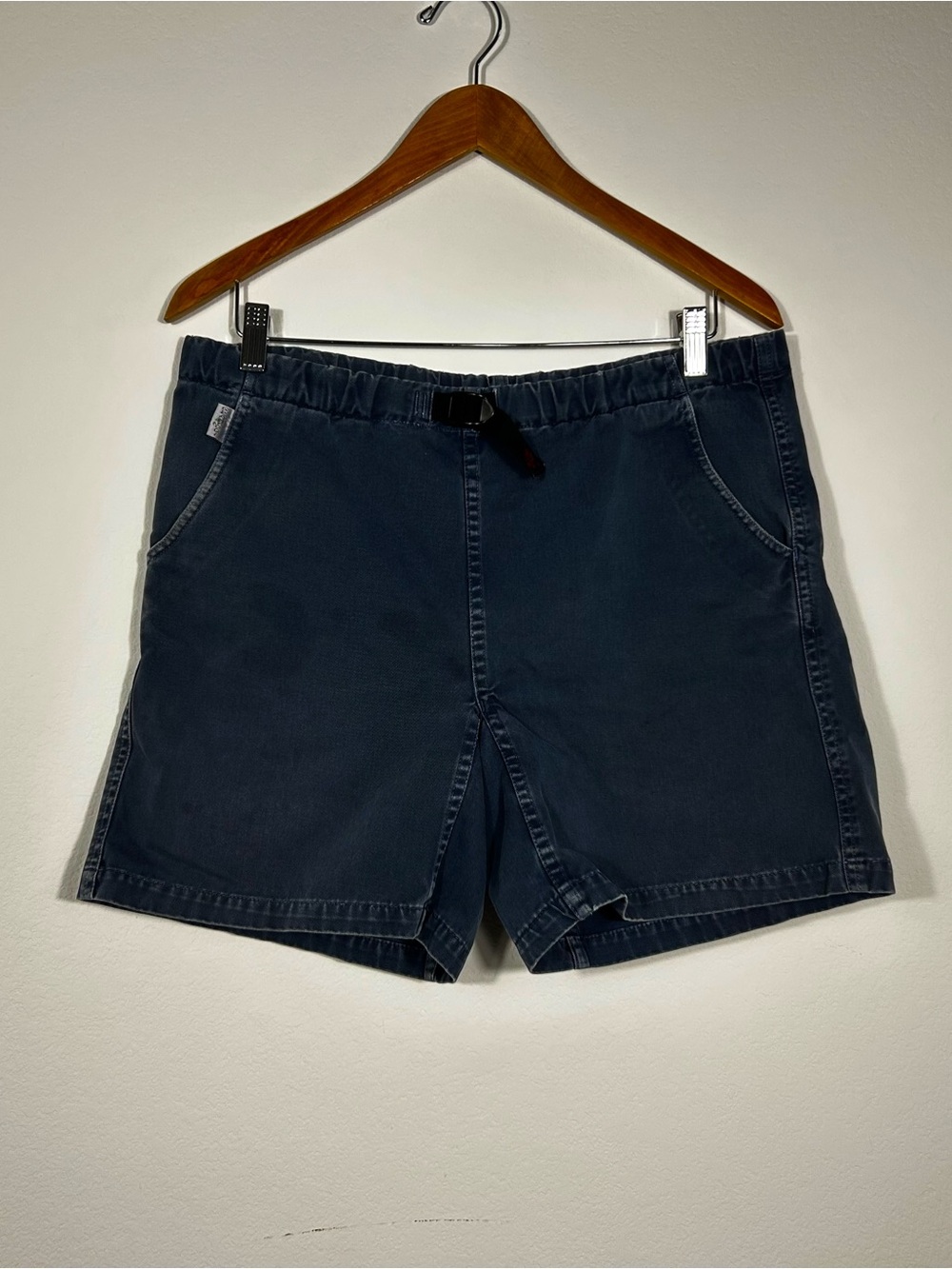 Vintage Gramicci Shorts Mens Small blue Cotton Canvas Belted Made In USA